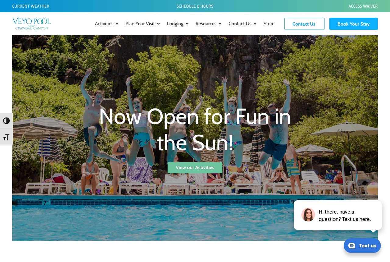 Veyo Pool website